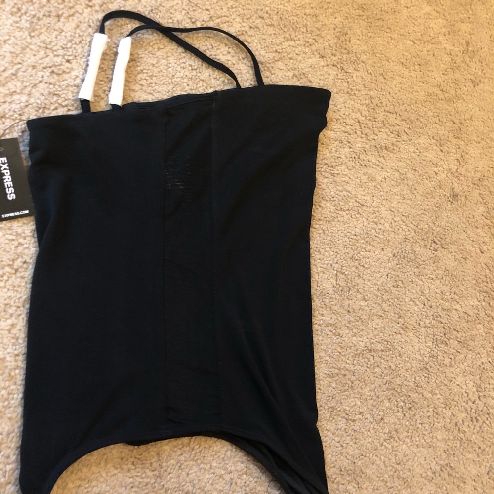 NWT Express square neck mesh thong bodysuit XXS - Picture 8 of 8